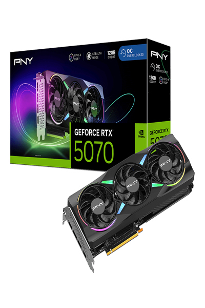 PNY GEFORCE RTX 5070 12GB ARGB OC TRIPLE FAN - VCG507012TFXXPB1-O