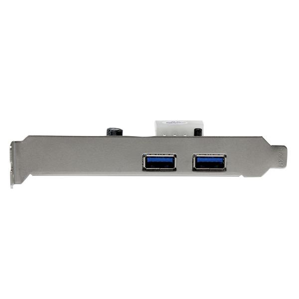 StarTech 2 Port USB3.0 PCI Express Interface Card with UASP and 4 Pin LP4 Molex - USB Adapter - PCIe - USB3.0 x 2 - for P/N: USB3S2ESATA3 (PEXUSB3S25) - PEXUSB3S25