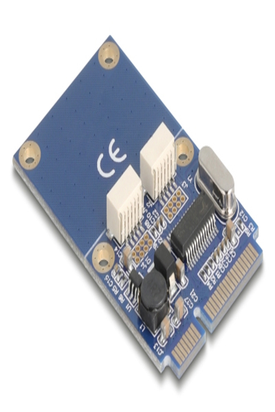 Delock Mini PCIe Adapter full size zu 2xUSB 2.0 Typ-A Buchse - Adapter - Digital - 64346