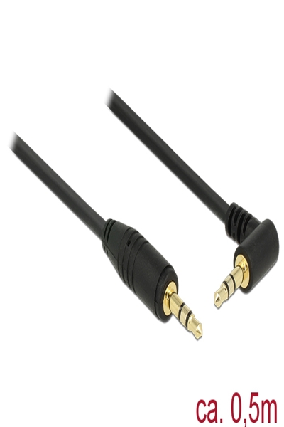 Delock Ljudkabel - mini-telefon stereo 3,5 mm hane till mini-telefon stereo 3,5 mm hane - 83752