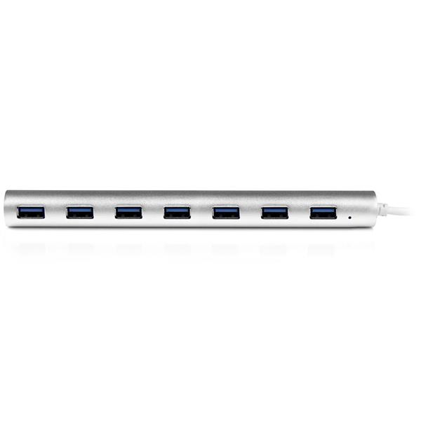 StarTech 7 Port Compact USB3.0 Hub with Built-in Cable -Aluminum USB Hub - USB Switch for Sharing Peripherals - 7 x SuperSpeed ​​USB3.0 - Desktop (ST73007UA) - ST73007UA