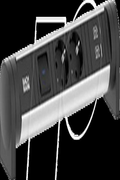 Bachmann CYCLE Desk 2xCEE7/3 1xSwitch 708.001 - Grenuttag - 708001