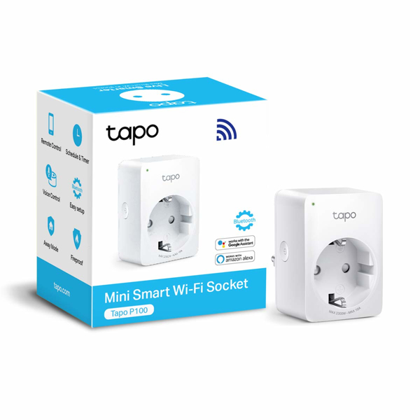 TP-LINK Tapo P100 V1 - Smart kontakt - Trådlös - TAPO P100(2-PACK)