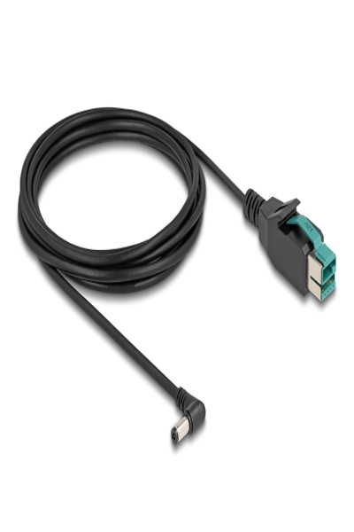 Delock PoweredUSB cable - USB PlusPower (12 V) (M) to DC jack 5.5 x 2.1 mm (M) angled - 80013