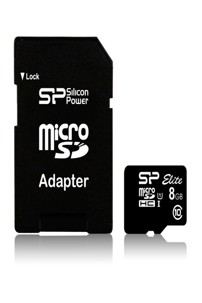 SILICON POWER ELITE 8GB MICROSDHC UHS-I - SP008GBSTHBU1V10-SP