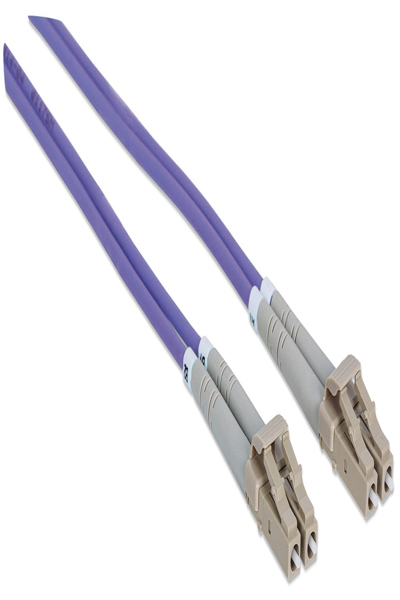 Intellinet Fiber Optic Patch Cable OM4 LC/LC 1m Violet - 750875