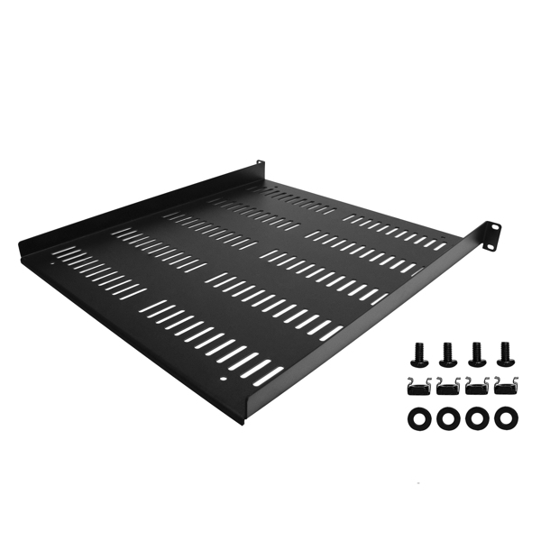 1U Vented Universal Rack Mount Cantilever Tray 19in - SHELF-1U-20-FIXED-V