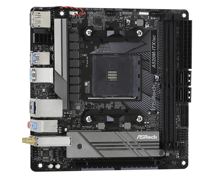 ASRock A520M-ITX/ac Mainboard Mini-ITX, socket AM4 - 90-MXBDG0-A0UAYZ