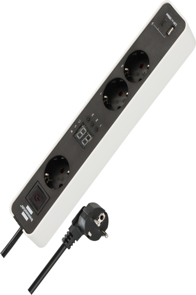 Brennenstuhl Steckdosenl. Ecolor 3-fach weiss/schwarz - Power Strip