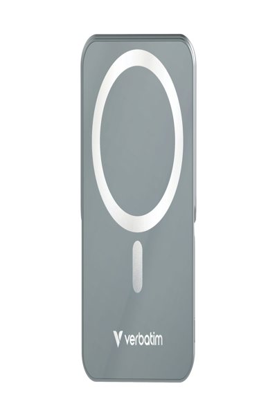 Verbatim Power Bank mit StandfuÃƒÅ¸ mag.wireless 10000mA grau 32268 - Charger - Lithium-Polymer - 32268