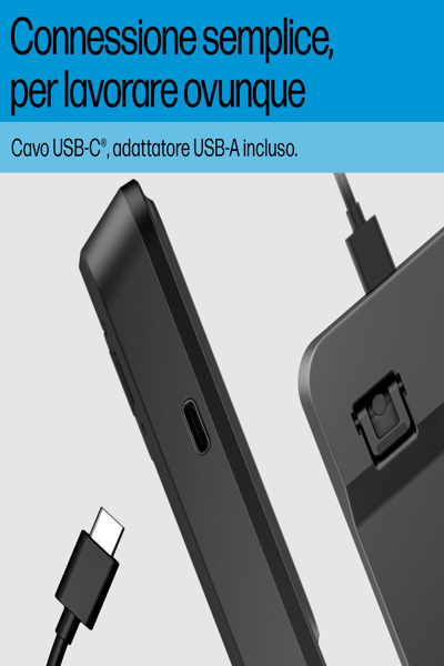 HP 405 Multi-Device Backlit Wired Keyboard: USB-C - 7N7C1AA