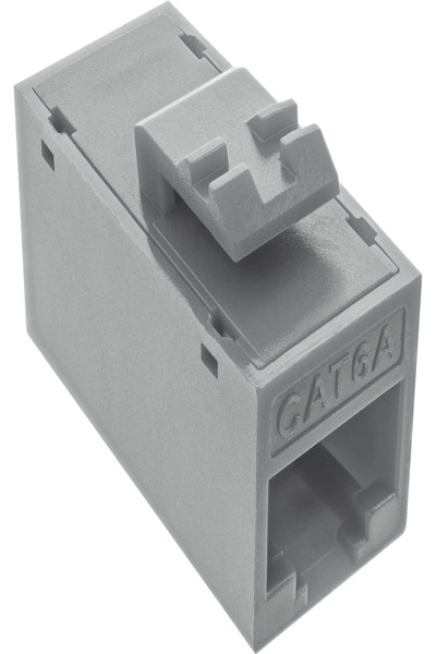 Prise/jack RJ45 Keystone InLine - non blindé - Cat.6A - lot de 8 - gris