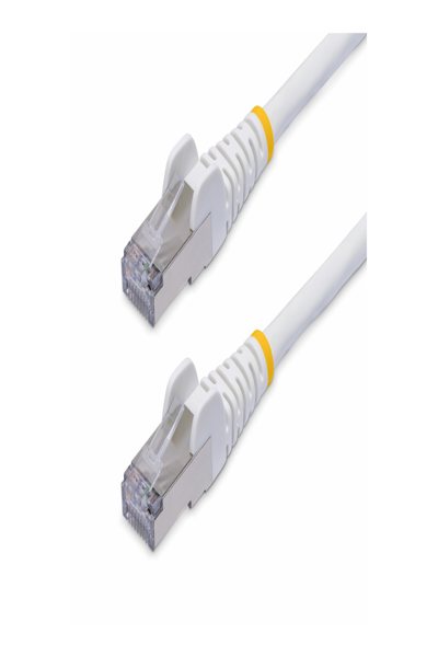 StarTech.com 15m White CAT8 Ethernet Cable, Snagless, S/FTP, 25G/40G - NLWH-15M-CAT8-PATCH