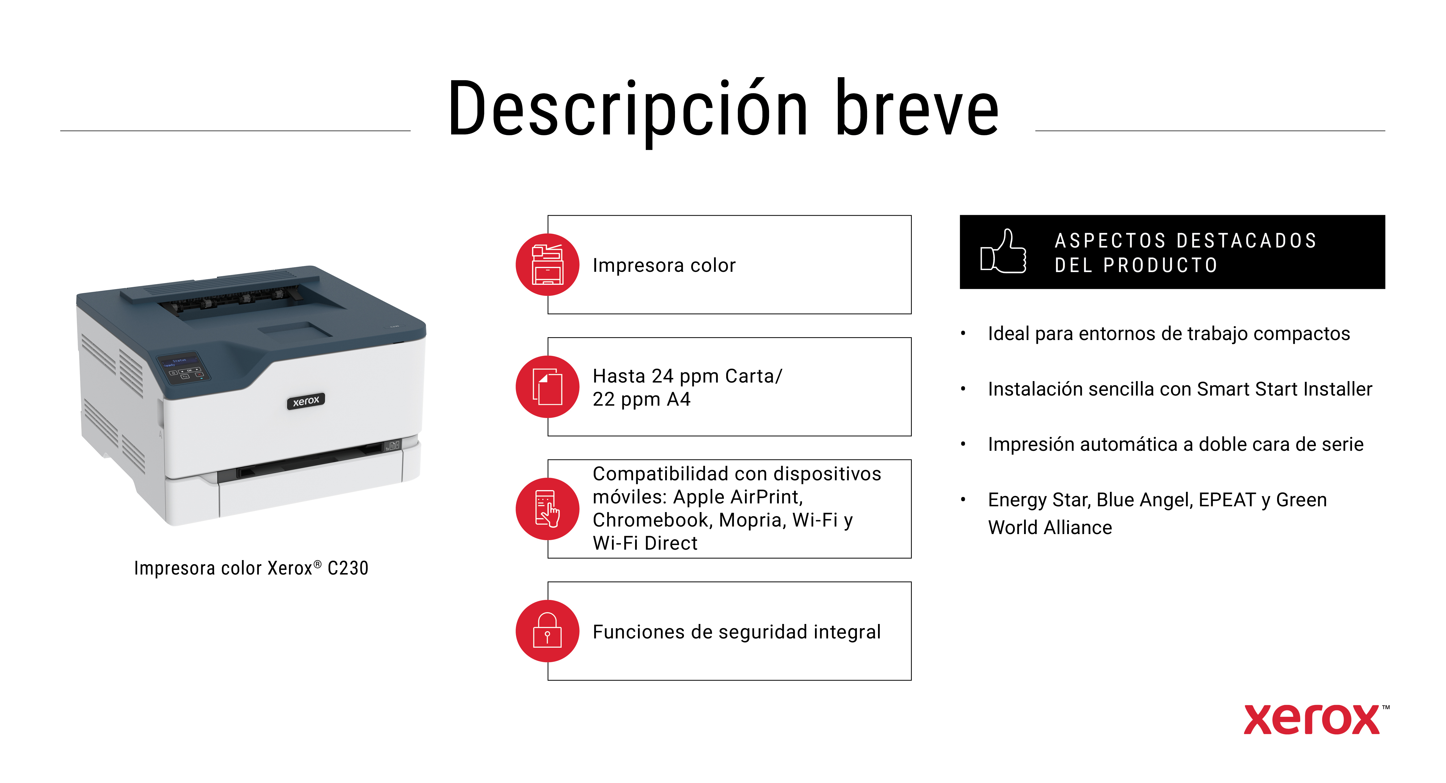 Xerox C230 Color Laser Printer - C230V_DNI
