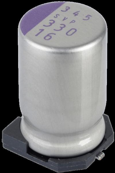 Panasonic SVP 330/16 - polymer capacitor 330µF 16V 2000h low ESR - 16SVP330M