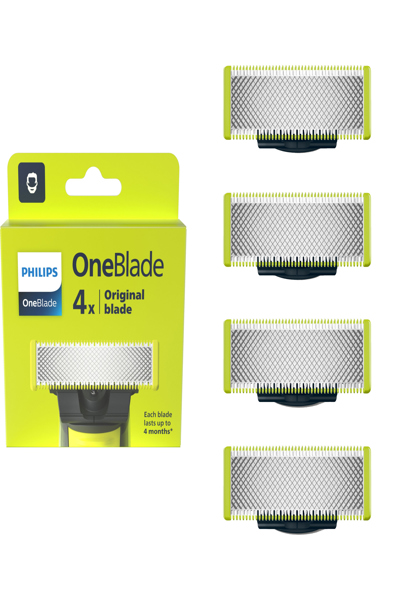 Philips Norelco OneBlade OneBlade QP240/50 Replacement blade - Shaving head - 4 head(s) - Silver - Metal - Philips - Norelco OneBlade