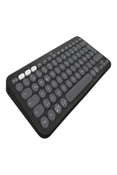 Logitech Pebble Keys 2 K380s - Mini - Wireless - RF Wireless + Bluetooth - Scissor key switch - AZERTY - Graphite - 920-011803