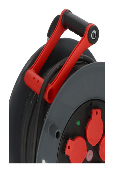 Brennenstuhl 9232400100, Svart, Röd, Plast, 5 AC-uttag, Rak, 40 m, IP44 - 9232400100