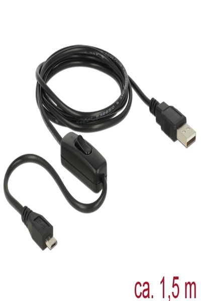 Delock USB cable - Micro-USB Type B (power only) (M) to USB (power only) (M) - 84803