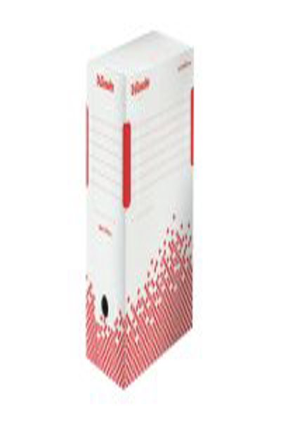 Dymo Archiv-Schachtel Speedbox DIN A4 weiss/rot B 150mm aus 100% recycelter