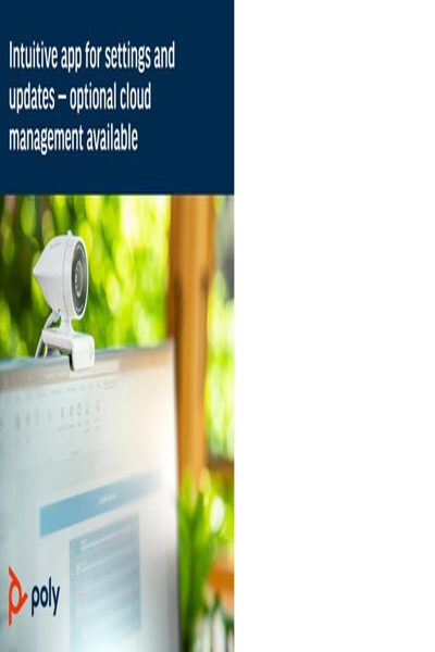 Poly Studio P5 USB-A Webcam TAA, 4 MP, 1920 x 1080 pixels, Full HD, 30 fps, 4x, USB - 76U43AA