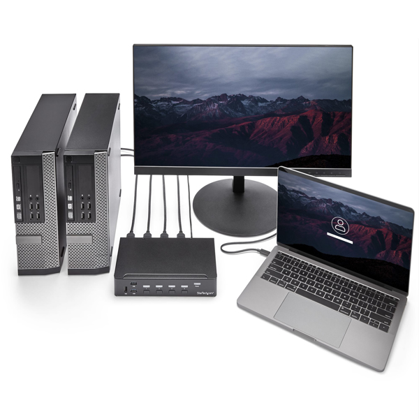 StarTech 4 Port HDMI KVM Switch w/USB 3.0 Hub 1080p - SV431HDU3A2