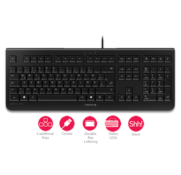 Cherry KC 1000 - Keyboard - Swiss - JK-0800CH-2