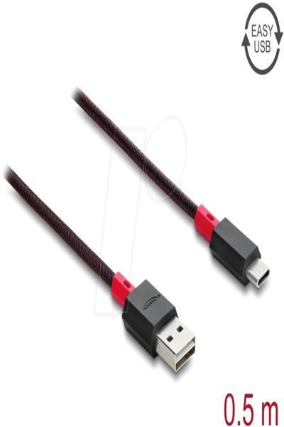 Delock Easy-USB 2.0 Cable Type-A Plug to USB Type-C Black - Cable - Digital - 81541