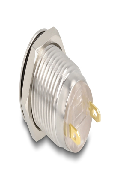 Delock Tryckknapp - för 12 mm installation, 2 x lödanslutning - 20983