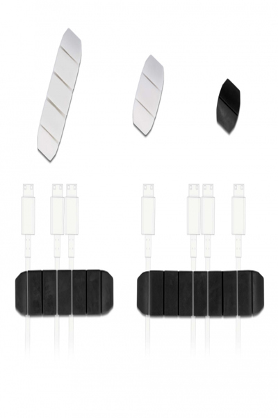 Delock Cable holder kit - desk mountable, surface mountable, wall mountable - 18400