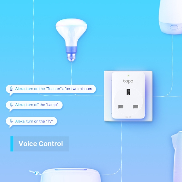 TP-LINK Tapo P100 V1 - Smart kontakt - Trådlös - TAPO P100(2-PACK)