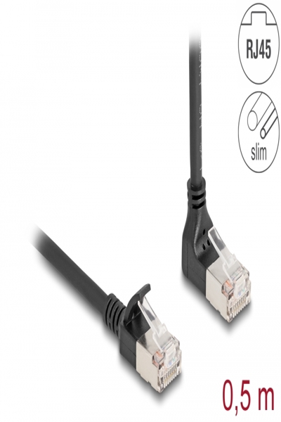 Delock Nätverkskabel - RJ-45 (M) uppvinklad till RJ-45 (M) rak - 80286