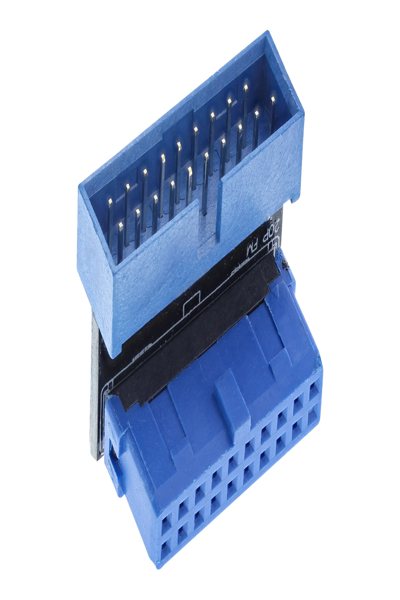Adaptateur USB 3.0 InLine interne - connexion mâle/femelle - coudé vers le bas