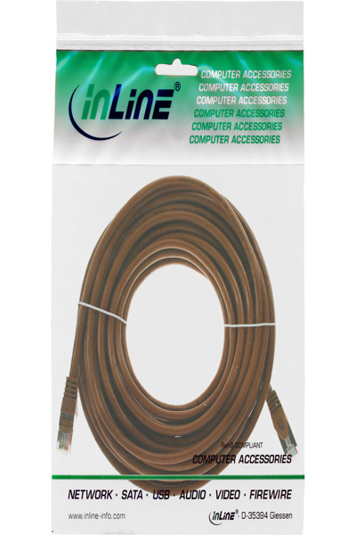 InLine Patch Cable SF/UTP Cat.5e brown 7.5m - 72575K