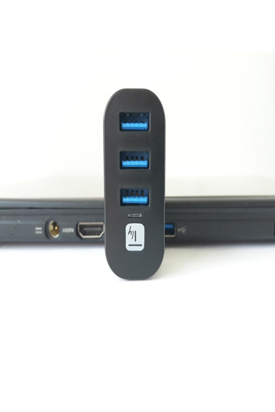 Techly 180Ã‚Â° Drehbarer Hub 3*USB 3.0 mit Kabel