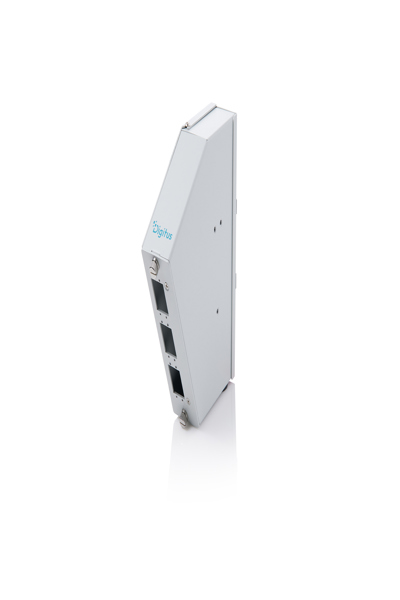 DIGITUS Fiber optic DIN rail splice distributor, angled, 6 SC DX/LC Quad, grey - DN-96893