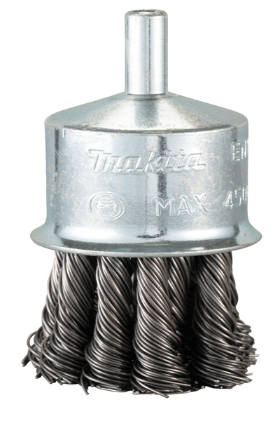 Brosse conique métallique Makita pour bords de soudure peints et rouillés