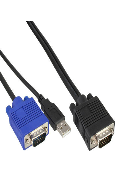 Câble KVM USB en ligne de 1,8 m pour commutateur KVM 19"