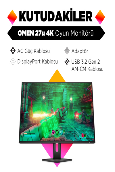 HP OMEN 27u 4K Gaming Monitor: 27-inch, 3840x2160, LCD, Grey