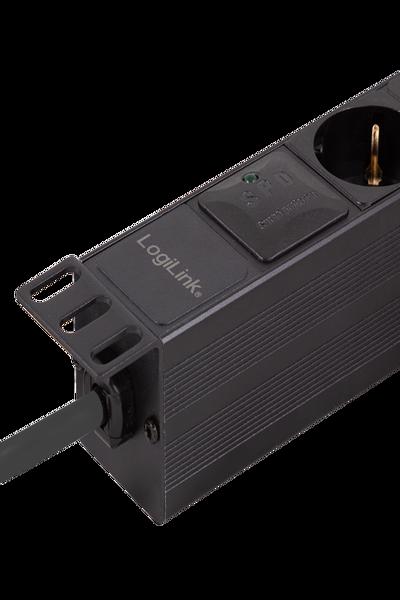 LogiLink 19" 8-uttag PDU med överspänningsskydd - PDU8C04