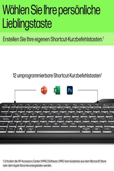 HP 405 Multi-Device Backlit Wired Keyboard: USB-C - 7N7C1AA