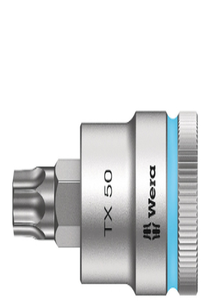 Wera 05003836001, Douille, 1/2", 1 tête(s), T55, Acier au chrome-vanadium, Chrome