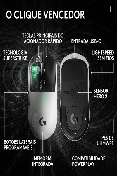 Logitech PRO X2 SUPERSTRIKE - Mouse - Optical - 910-007777