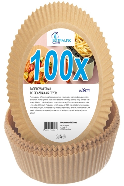 Extralink Home Air Fryer Round Paper Liners 16cm 100 pcs