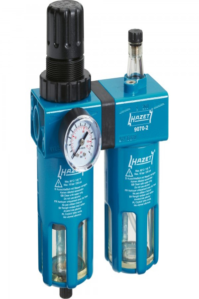 HAZET 9070-2: 12 Bar, 1.38 kg, Black/Blue (Made in Germany).