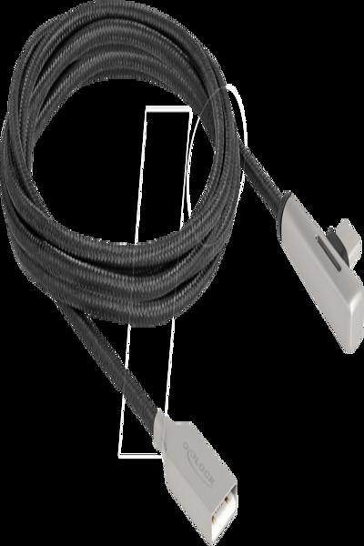 Câble USB Delock - USB (M) vers USB-C (M) 24 broches coudé