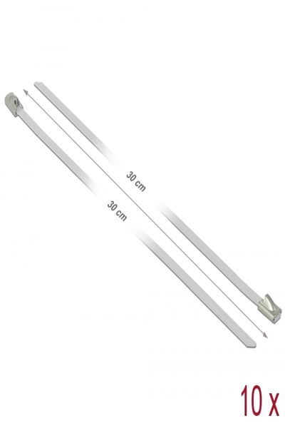 Serre-câbles Delock - 30 cm - blanc (lot de 10)