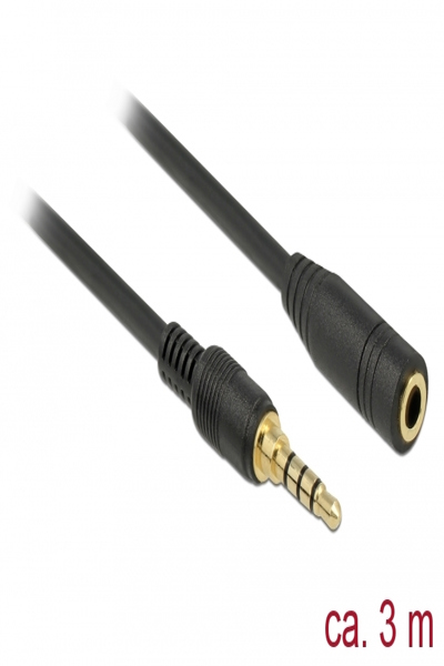 Delock 85633 - 3.5mm Male to 3.5mm Male Audio Cable - 3 m - Black - 85633