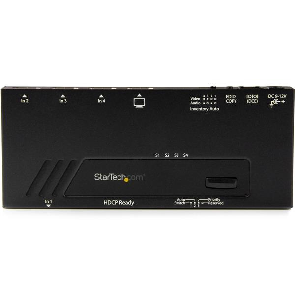 StarTech 2-Port HDMI Auto Video Switch 4K Fast 4 HDMI - VS421HD4KA