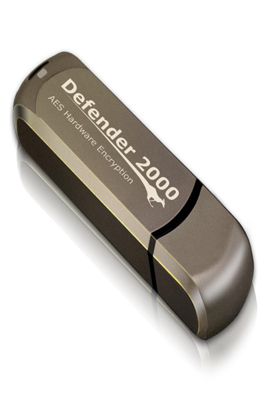 iStorage Kanguru 8GB Defender 2000 - 8 GB - USB Type-A - 2.0 - 30 MB/s - Cap - Silver - KDF2000-8G
